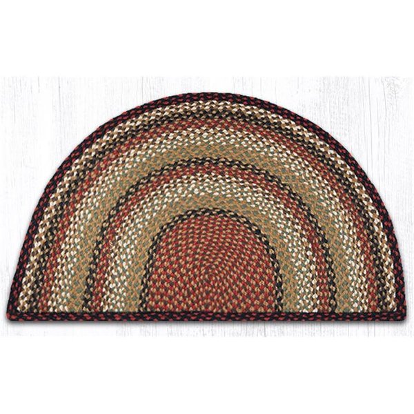 Capitol Importing Co 24 x 39 in. Jute Slice Large Rug Slice - Burgundy, Mustard and Ivory 32-LG319